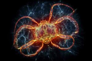 capturer le complexe détails de le Crabe nébuleuse, une supernova reste cette est un de le plus étudié et photographié Profond espace objets, produire ai photo