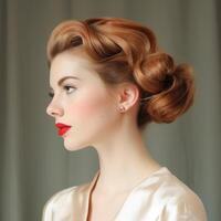 photo de le à balayage latéral updo ai généré