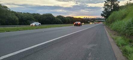 occupé Autoroute dom pedro premier dans le intérieur de Brésil photo