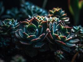 miniature Accueil fleurs plantes succulentes et cactus dans le jardin établi avec génératif ai La technologie photo