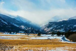 montagnes hiver paysage photo