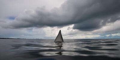 requin et des poissons dans le océan ai généré photo