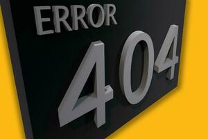 Erreur 404 signe photo