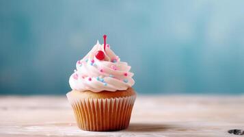 délicieux petit gâteau. illustration ai génératif photo