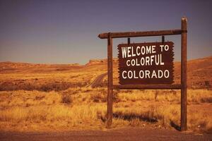 Colorado Etat Bienvenue signe photo