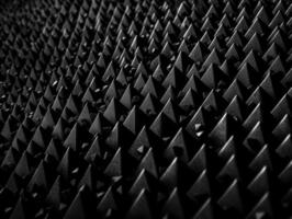 futuriste abstrait pyramide géométrique foncé noir Contexte établi avec génératif ai La technologie photo