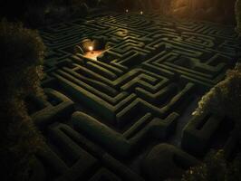 Labyrinthe labyrinthe établi avec génératif ai La technologie photo