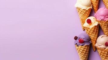 la glace crème Contexte. illustration ai génératif photo