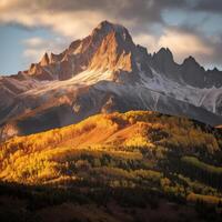 magnifique Montagne arrière-plan., illustration génératif ai photo