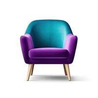 moderne vif fauteuil isolé. illustration ai génératif photo