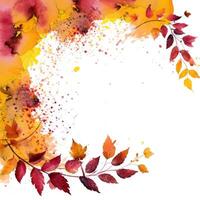 l'automne feuilles Cadre. illustration ai génératif photo