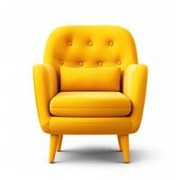 moderne vif fauteuil isolé. illustration ai génératif photo