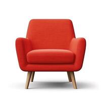 moderne vif fauteuil isolé. illustration ai génératif photo