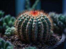 miniature Accueil fleurs plantes succulentes et cactus dans le jardin établi avec génératif ai La technologie photo