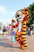 Lantau île, Hong kong- avril 05, 2017 - Hong kong disneyland est une thème parc situé sur récupéré terre dans penny baie. photo