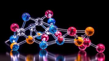 Humain cellule la biologie ADN moléculaire structure. génératif ai. photo