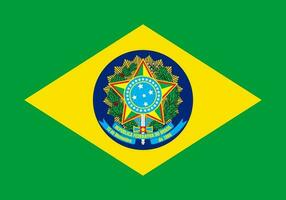 le officiel courant drapeau de Brésil. nationale drapeau de Brésil. illustration. photo
