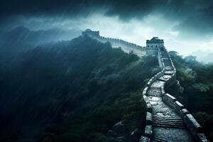 génial Chine mur ai génératif photo