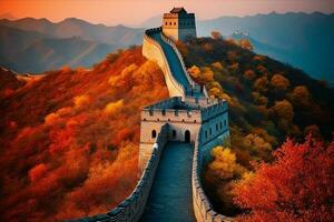 Chine génial mur ai génératif photo