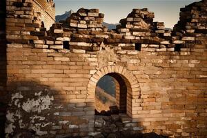 le génial mur de Chine ai génératif photo