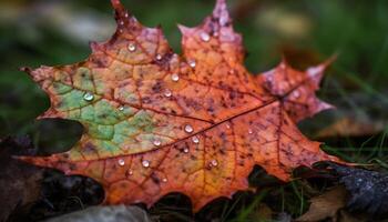 vibrant érable feuille, beauté dans la nature couleurs génératif ai photo