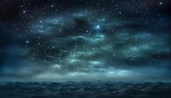 laiteux façon galaxie brille dans foncé nuit ciel génératif ai photo