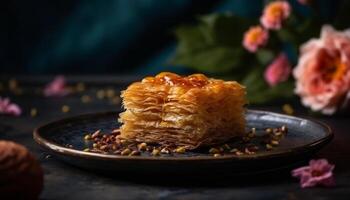 cuit Pâtisserie article avec noyer et mon chéri généré par ai photo