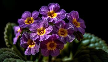 fleuri violet orchidée, une cadeau de la nature beauté à l'intérieur généré par ai photo