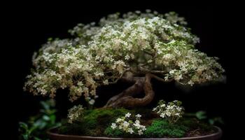 petit plante croissance, Frais vert feuille dans fleur pot décoration généré par ai photo