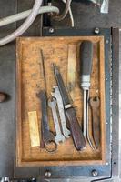 Boîte à outils dans une imprimerie traditionnelle photo
