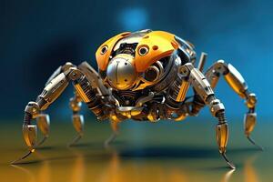 sauter araignée cyborg animal illustration génératif ai photo