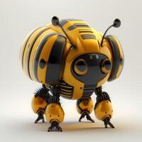 abeille robot 3d conception ai généré photo