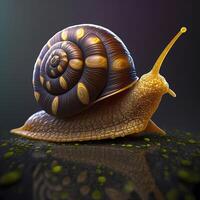 escargot réaliste illustration ai généré photo