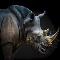 rhinocéros illustration ai généré photo