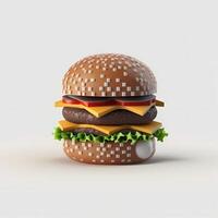 Burger 3d conception ai généré photo