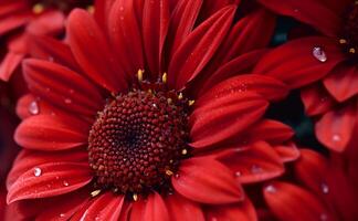 rouge fleur Contexte. génératif ai photo