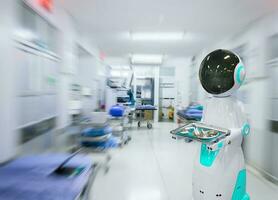 envoyer médical équipement robot La technologie dans hôpital photo