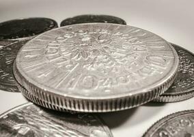 ancien polonais devise métal pièce de monnaie photo