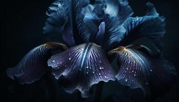 abstrait sous-marin beauté Célibataire violet orchidée dans tropical récif généré par ai photo