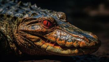 sauvage animaux dans la nature crocodile, vipère, lézard, alligator, tortue, caïman généré par ai photo