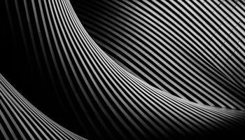 lisse noir tube dans une rangée crée futuriste illusion conception génératif ai photo