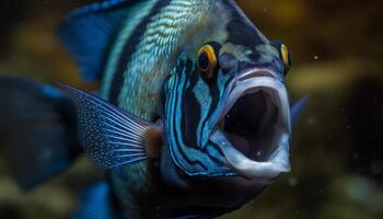 poisson dans corail récif, sous-marin beauté dans Naturel couleurs généré par ai photo