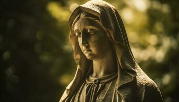 gothique statue de Jésus, symbole de christianisme et spiritualité généré par ai photo