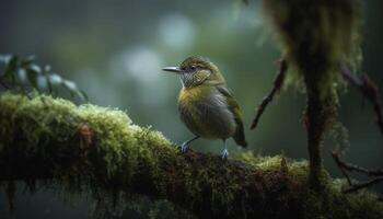 Masculin abeille mangeur se percher sur branche dans africain faune réserve généré par ai photo