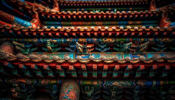 ancien pagode dans Pékin, symbole de chinois culture et spiritualité généré par ai photo