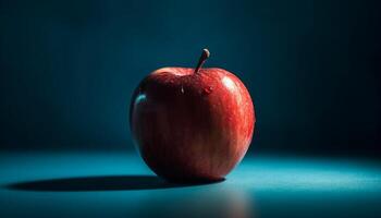 juteux Pomme reflète la nature fraîcheur dans vibrant encore la vie généré par ai photo