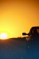 le coucher du soleil outback Autoroute photo