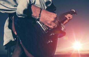 le guitariste fermer photo