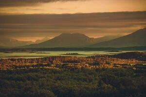 panoramique scénique région sauvage de le pays du nord, Norvège photo