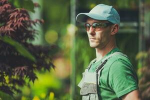 professionnel jardinier portrait photo